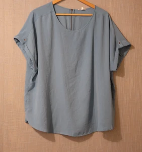 Nwot! Maurice Tunic Top 100% Polyester Blue LightWeight Women's 2X #H80-4 - Picture 1 of 12