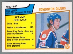 1983-84 O-Pee-Chee #22 Wayne Gretzky Edmonton Oilers Scoring Leader - Imagen 1 de 2