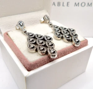 ❤️Genuine Pandora Shimmering Cascading Glamour Drop Silver Earrings S925 ALE ❤️ - Picture 1 of 12