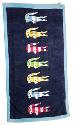 Lacoste Beach Towel Authentic 100% Cotton 65" x 35" - Image 1 of 4