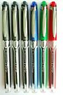 6 x PILOT HI-TECHPONT V7 GRIP ROLERBALL PENS IN BLACK, BLUE, RED AND GREEN