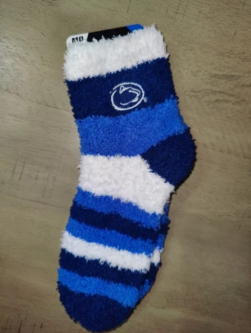 Penn State Nittany Lions Women's Fuzzy NCAA Ankle Team Sleep Socks Medium Cover