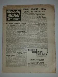 MELODY MAKER #482 17TH OCTOBER 1942 GERALDO SWING JACK JACKSON DOROTHY CARLESS - Picture 1 of 1