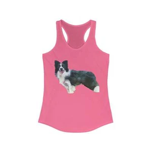Border Collie '#1' Women's Racerback Tank - Picture 1 of 7