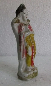 Hermosa estatua de dama pintada de cerámica antigua de colección, Japón  - Imagen 1 de 5