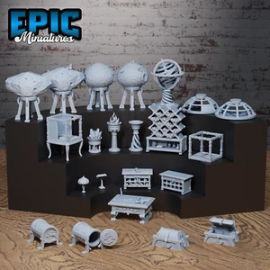 Space Base Items Set Scatter Decoration, Warship Items 28mm D&D Epic Miniatures - Picture 1 of 1