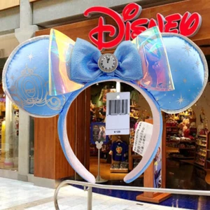 Pumpin Car Cinderella Disneyland Princess Minnie Mouse Blue Ears Headband Gift - Picture 1 of 6