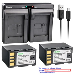 Kastar Battery Dual Charger for JVC BN-VF823 & JVC GR-DA20 GR-DA20EX GR-D853 - Picture 1 of 11