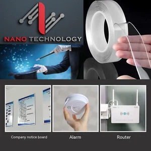 Nanotechnologie Klebeband doppelseitiger Griff abnehmbar - 10 mm x 3 Meter Rolle - Bild 1 von 14