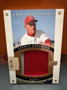 2009 Upper Deck Sweet Spot Classics Sparky Anderson Reds Patch #’d 46 - Picture 1 of 3