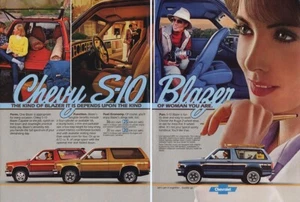 Chevrolet Chevy S-10 Blazer 1984 coche anuncio de revista de 2 páginas - Imagen 1 de 1