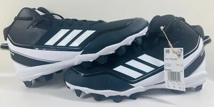 Adidas Icon 7 Mid MD Baseball Cleats Men’s Size 12.5 Black White S23922 - Picture 1 of 8