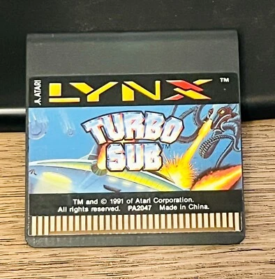 Turbo Sub (Atari Lynx) Game Cartridge – Tested - Authentic - Image 1 of 2