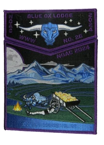 Blue Ox Lodge 26 Gamehaven Council MN 2024 NOAC Flap Set PUR Bdr (24-116) - Picture 1 of 2