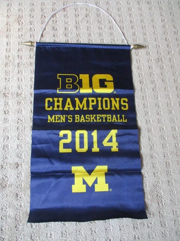 University of Michigan  Basketball 2014 BIG 10 Champions Giveaway Mini Banner * Cover