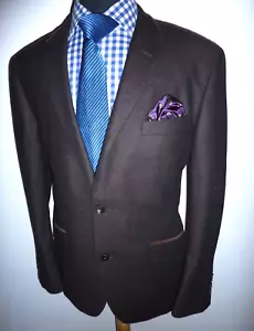 Men's Linea House of Fraser Tweed Wool Jacket Brown Blazer Sport Coat Large - Picture 1 of 13
