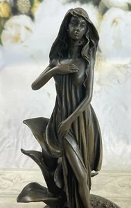 Hot Cast Girl Nymph Fairy Fantasy Collectible Bronze Marble Statue Art Deco Sale - Picture 1 of 10