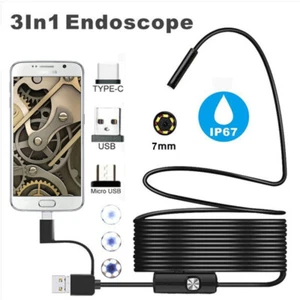 HD USB C Endoscope Type C Borescope Inspection Camera For Android PC Computer - Picture 1 of 15