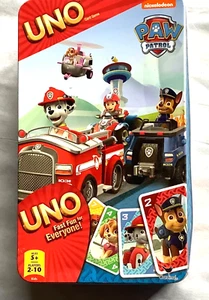 HTF Uno Gioco di Carte Paws Patrol in Latta Nickelodeon - Foto 1 di 3