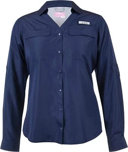 HABIT Women's Fishing Guide Shirt, Peacoat, Large Long Sleeve - Picture 1 of 4