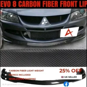 MITSUBISHI LANCER EVO 8 VIII Carbon Front Splitter Lip | Do Luck Style | UK  - Picture 1 of 15