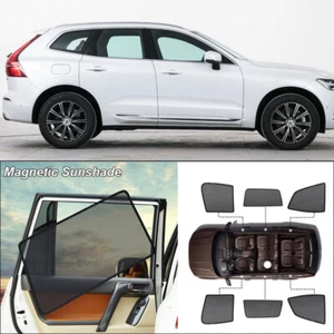 6PCS Car Windows Sun Shade UV Protection Ray Blocking Mesh Visor For Volvo XC60 - Foto 1 di 8