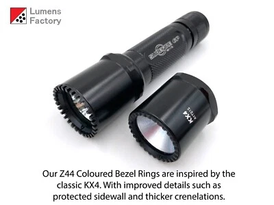 Colored Bezel Rings for Surefire Z44 Head Unit, Surefire 6P 9P C2 C3 G2 G3 Z2 Z3 - Image 1 of 4