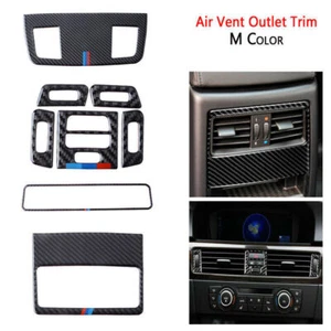 Juego de molduras de salida de ventilación de aire de fibra de carbono real para BMW Serie 3 E90 E92 E93 2005~2012 - Imagen 1 de 8