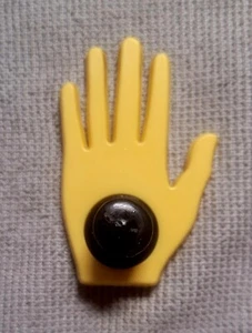 Yellow Hand Note Holder Refrigerator Magnet Yellow Plastic Free Shipping - Picture 1 of 3