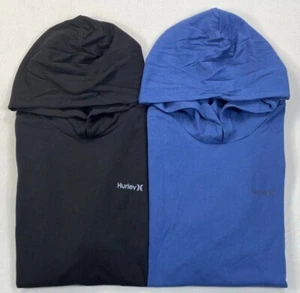 NEW Men's Hurley Monroe Cotton Hooded Long Sleeve Shirt with Pockets - Picture 1 of 3