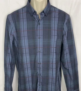 Artefact Men's Shirt Button Up Long Sleeve Plaid Blue/Black/Red Medium NWT NEW - Picture 1 of 12