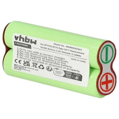 VHBW Batería reemplaza Braun Type 5417 950mAh 2,4V
