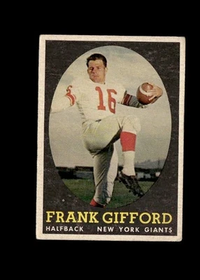 1958 Topps Frank Gifford #73 New York Giants en muy buen estado Foto 1 de 2