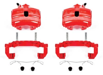 Pinças vermelhas dianteiras PowerStop para 08-09 Audi TT com suportes - Par - Imagem 1 de 4