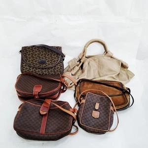 Celine Loewe Hand Bag Shoulder Bag 6 set Brown Leather 2507993 - Imagen 1 de 11