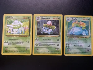 Pokemon Base Set 1999 Bisasam 44 , Bisaknosp 30, Bisaflor 15 - Bild 1 von 8