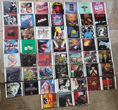 Heavy Metal Hard Rock 52 CD Lot 53 Discs Glam Hair Classic Thrash No Cases - Image 1 of 4