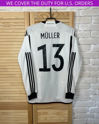 CAMISETA DE FUTBOL LOCAL MANGA LARGA DEL EQUIPO DE ALEMANIA MULLER ADIDAS PARA HOMBRE talla S Foto 1 de 4