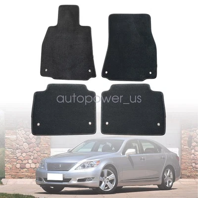 Alfombrillas de repuesto delanteras-traseras negras terciopelo para Lexus LS460 2007-2012 Foto 1 de 4