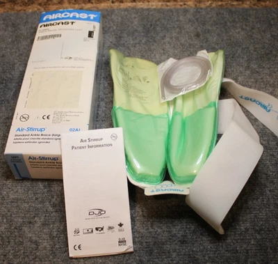 Tornozelo Aircast 02AL esquerdo grande estribo de ar novo na caixa - Imagem 1 de 4