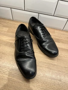 Men's Clarks Lace-Up Oxfords Shoes Black Leather  Size 7.5 - Picture 1 of 10