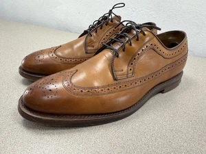 Vintage RALPH LAUREN SANDERSON 11.5 D TAN LONG WING TIP DERBY MADE IN USA - Picture 1 of 16