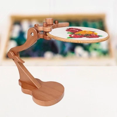 Embroidery Hoop Stand Wood Sewing Craft Project for Cross Stitching Quilting - Image 1 of 4