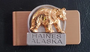 Vintage Haines Alaska Gold Bär Geldklammer Messing - Bild 1 von 2