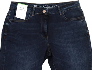 M&S Womens Marks and Spencer Blue Relaxed Skinny Jeans Size 12 10 X Short - Picture 1 of 8