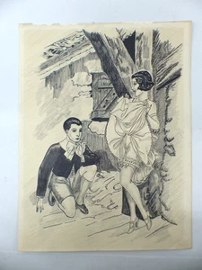 Erotische Tuschezeichnung wohl Gerhard Windisch Alphonse Friaux Milewsky Nr 1127 - Picture 1 of 4
