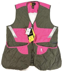 Browning For Her Shooting Vest Women’s 2XL Pink Olive REACTAR Pocket NWT - Picture 1 of 9