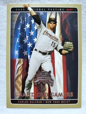 2005 Fleer National Pastime Grand Old Gamers #34 Carlos Beltran Card For Sale - Image 1 of 2