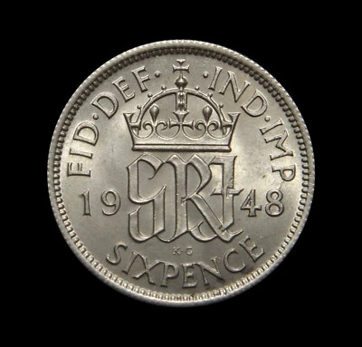 George VI 1948 Sixpence UNC - Image 1 of 2
