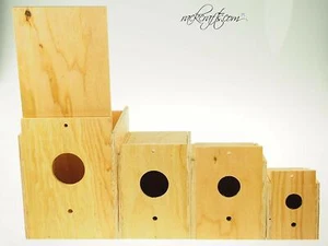 Nesting Breeding Brooding Bird House Boxes Outdoor Indoor Finch Sparrow Woodpeck - Picture 1 of 6